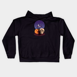 Witch's Black Cat Kids Hoodie